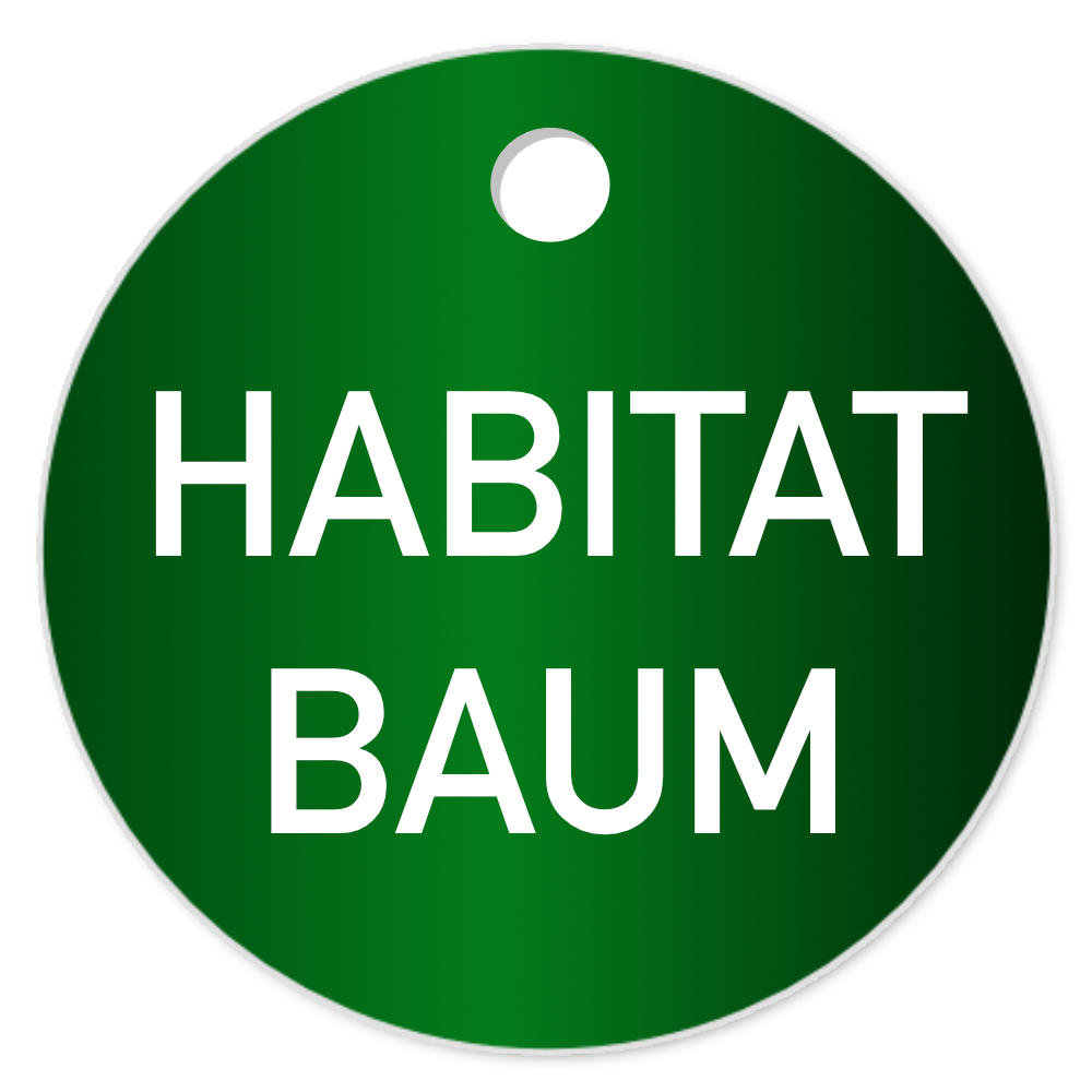 Grüne Habitatbaum-Marke ohne Nummer